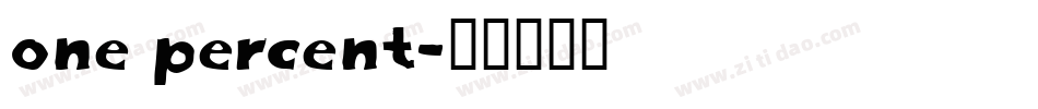 one percent字体转换